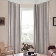Eden Linen-Blend Blockout S-Fold Curtains (Set of 2)